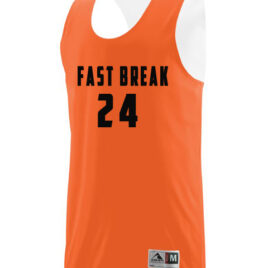Reversible Practice Jersey with Fast Break on Front & Player Number Front & Back Included.