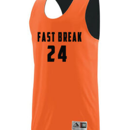 Reversible Practice Jersey with Fast Break on Front & Player Number Front & Back Included.